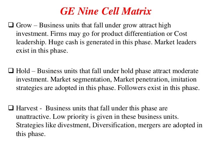 ge nine cell matrix of amul ppt ge matrix example coca cola
